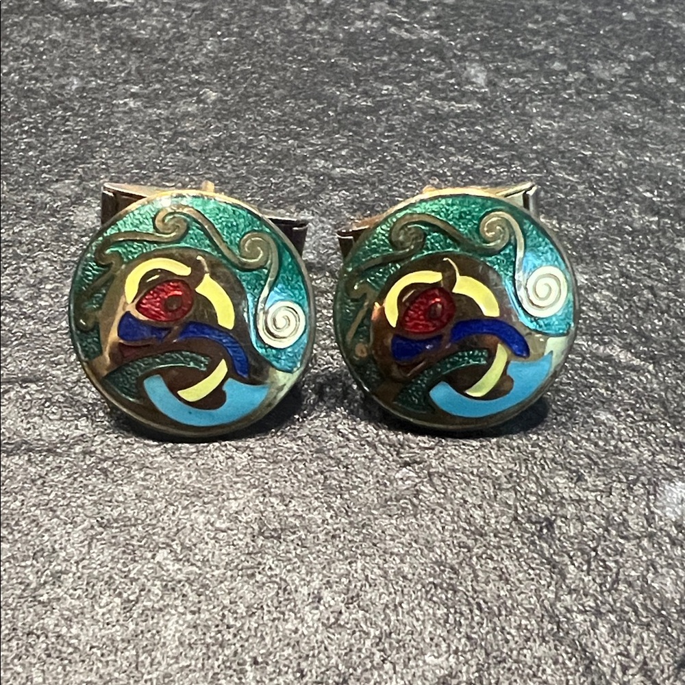 1980’s Hinged Enamel Cufflinks - part of a 40 year collection! Bespoke Quality